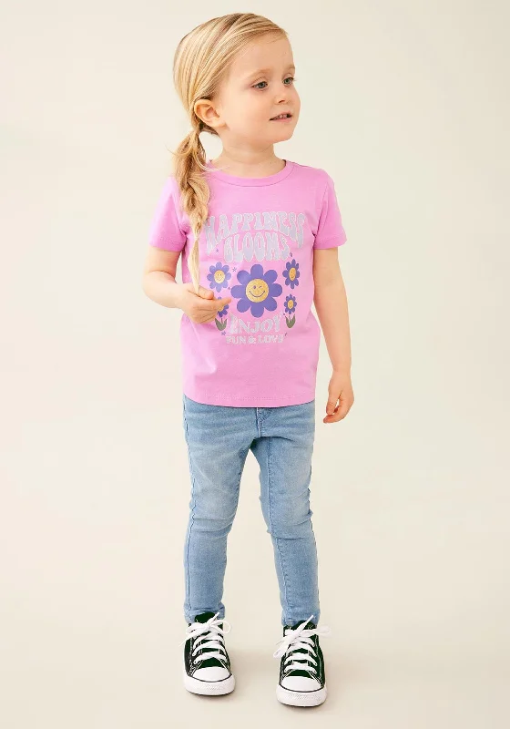 Name It Mini Girl Belinda Short Sleeve Tee, Cyclamen