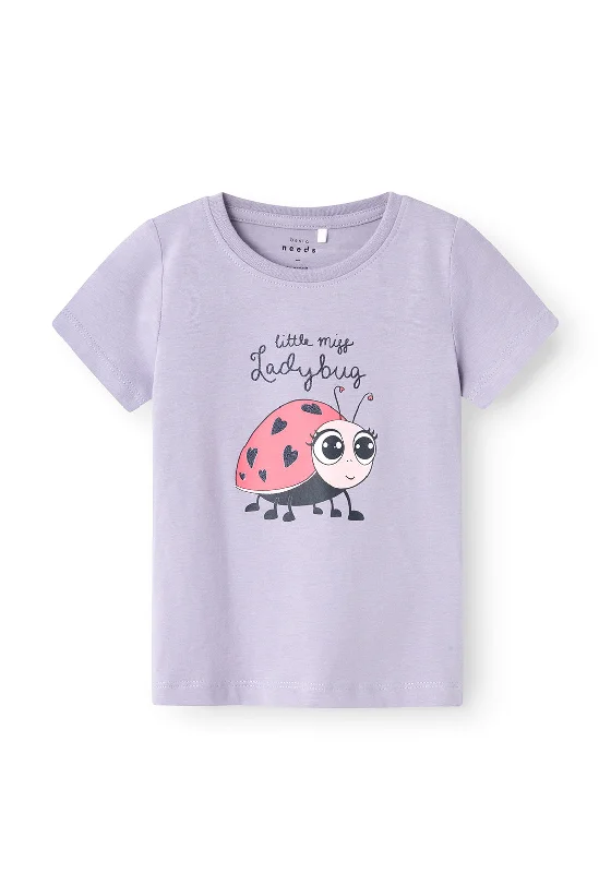 Name It Mini Girl Veen Short Sleeve Tee, Heirloom Lilac