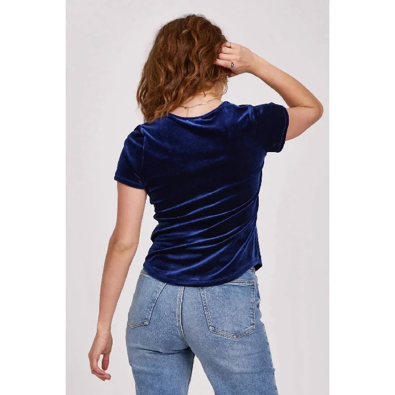 Another Love - Aimee Short Sleeve Velvet Top